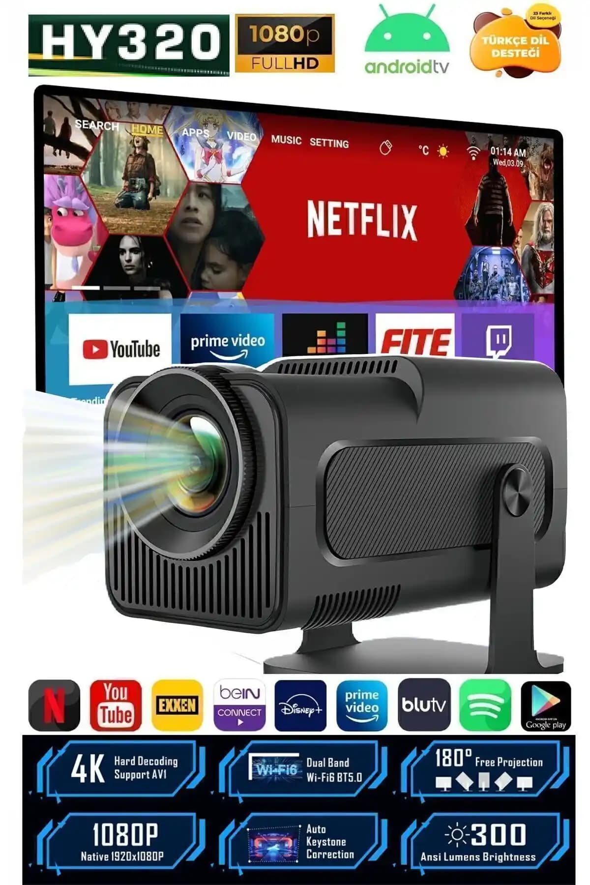 Cns Tech Hy320 ve Omaze Taşınabilir Android Projeksiyon Cihazlarının Karşılaştırması