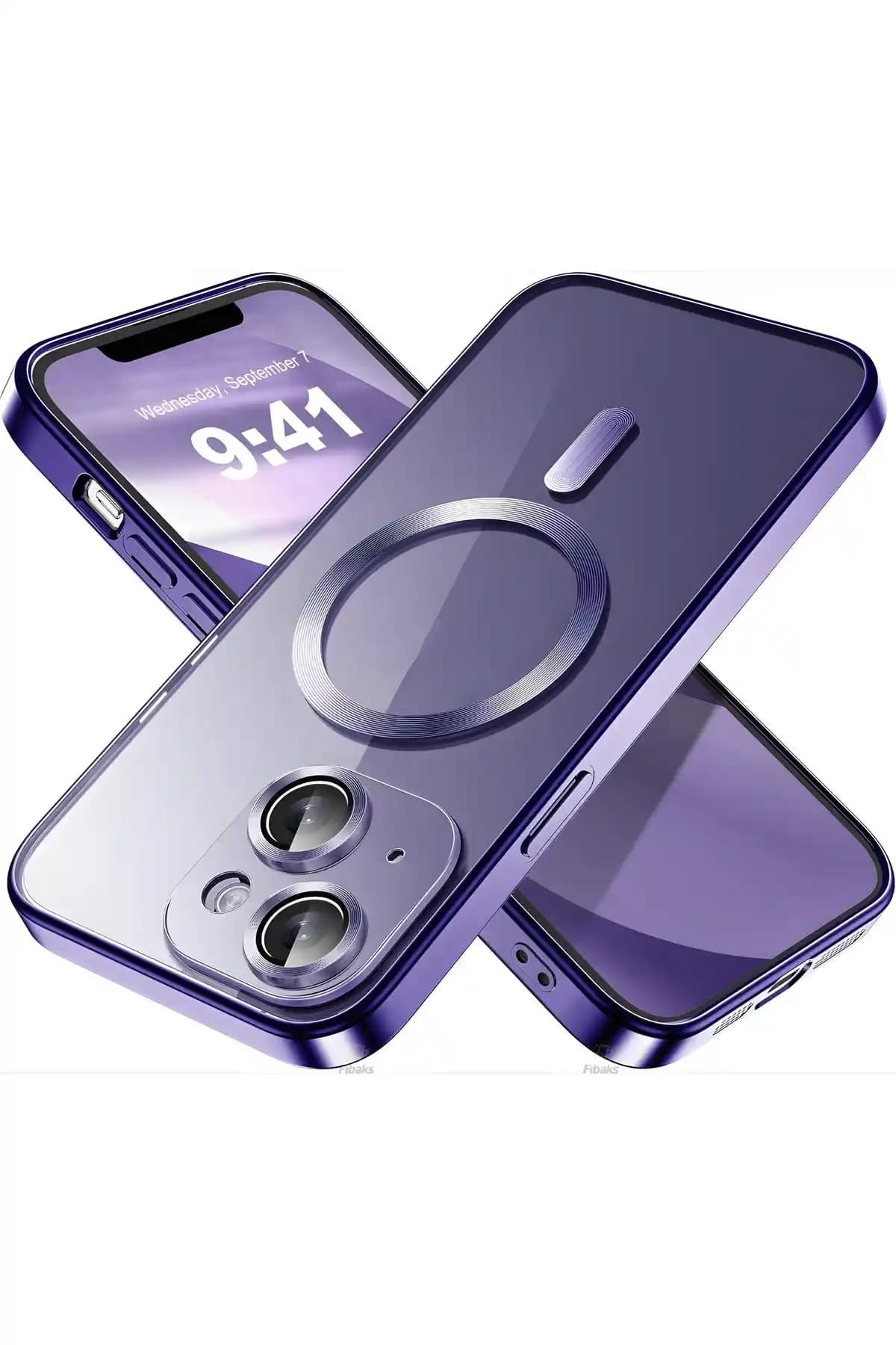 Fibaks Apple iPhone 13 Uyumlu Kılıflar Karşılaştırması: Şeffaf Mor ve Siyah Silikon Modelleri