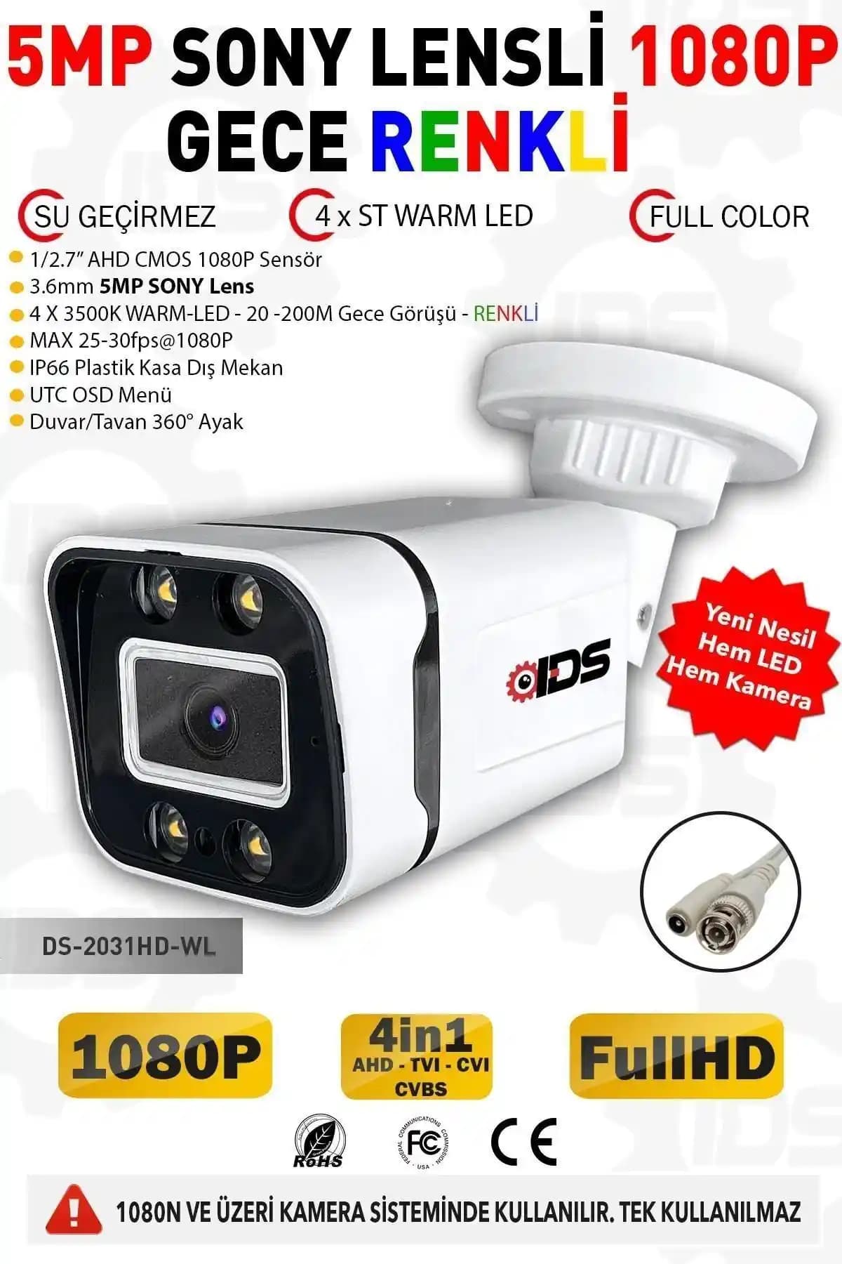 IDS Gece Renkli ve Xiaomi AW300 Güvenlik Kamerası Karşılaştırması