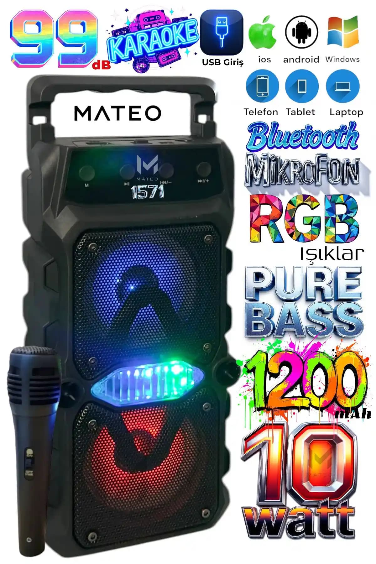 MATEO ve resolut Bluetooth hoparlörlerin detaylı karşılaştırması