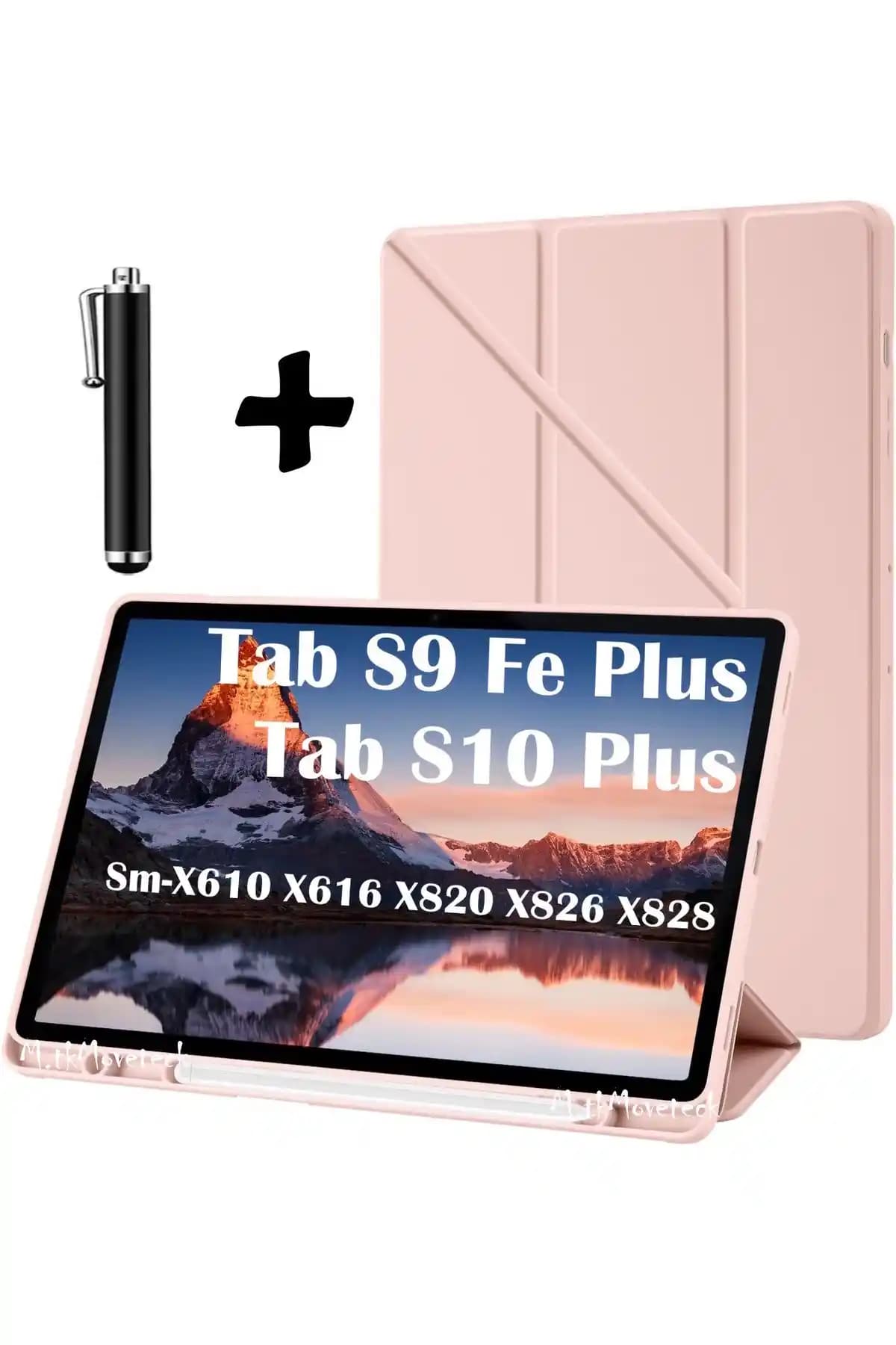 Samsung Galaxy Tab S9 FE Plus İçin Pembe ve Siyah Kılıf Karşılaştırması