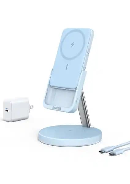 Anker PowerWave MagGo 2in1 Stand ile Modern ve Pratik Kablosuz Şarj Çözümü