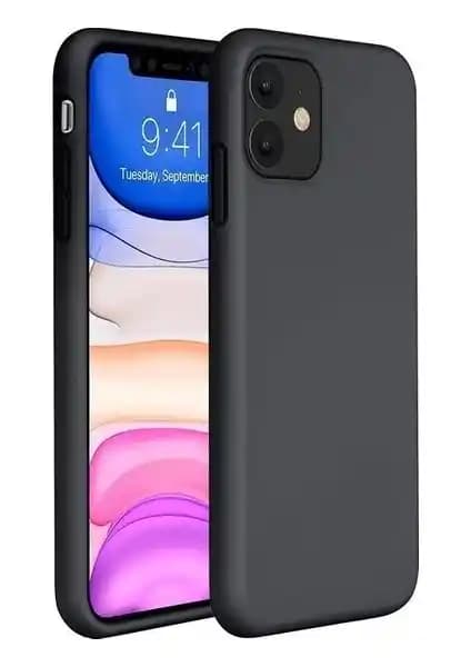 Apple iPhone 11 için Liquid Lansman Silikon Siyah Kılıfı Güçlü Koruma ve Şıklık Sağlar