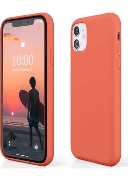 Apple iPhone 11 için Liquid Lansman Silikon Turuncu Kılıfı Şık ve Dayanıklı Koruma Çözümü