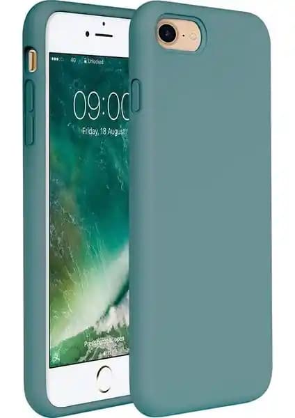 Apple iPhone 6s Plus için dayanıklı ve şık silikon liquid lansman haki kılıfı