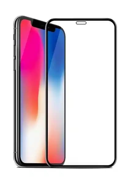 Apple iPhone X İçin Siyah 6D Temperli Cam Ekran Koruyucu Güçlü ve Estetik Koruma Sağlar