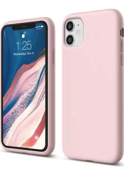 Atalay Apple iPhone 11 Lansman Silikon Kılıfı Pudra Rengi Koruma ve Şıklık Sunar