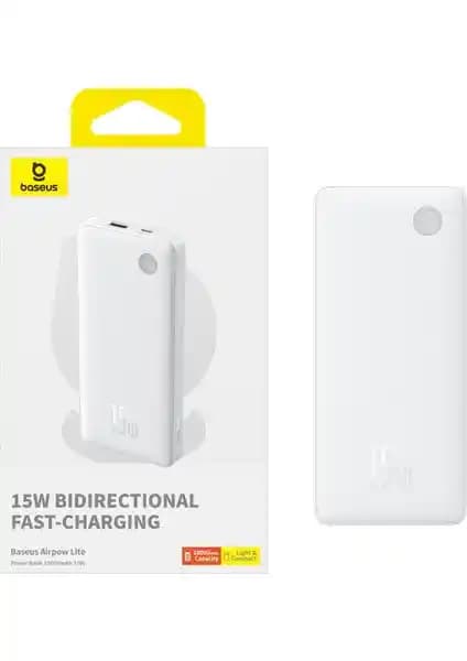 Baseus Airpow Lite Powerbank 10.000mAh 15W Hızlı Şarj ile Günlük Enerji İhtiyacınızı Karşılar