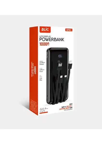 Blic Bpb3 10.000mAh LCD Ekranlı Powerbank ile Günlük Enerji İhtiyacınızı Karşılayın