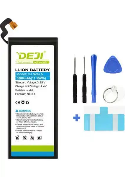 Deji Galaxy Note 5 Uyumlu Yüksek Kapasiteli Batarya Güç ve Performansı Artırır