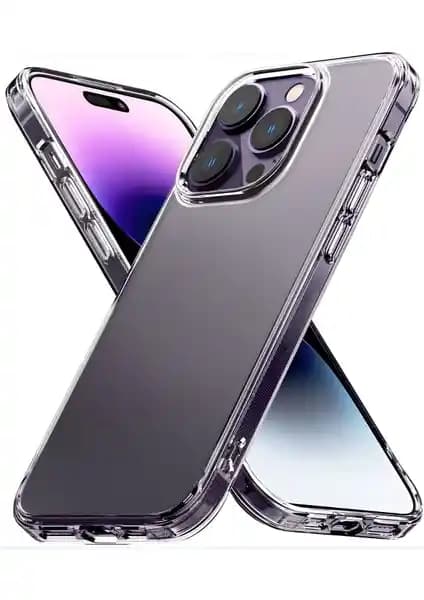 Fibaks Apple iPhone 14 Pro Max Şeffaf Silikon Kılıfı Dayanıklılık ve Şıklık Sunar