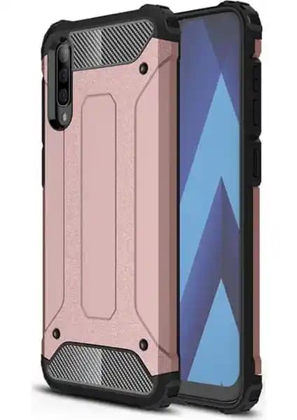 Galaxy A70 için Çift Katmanlı Rose Gold Kılıf Yüksek Koruma ve Şıklık Sağlar