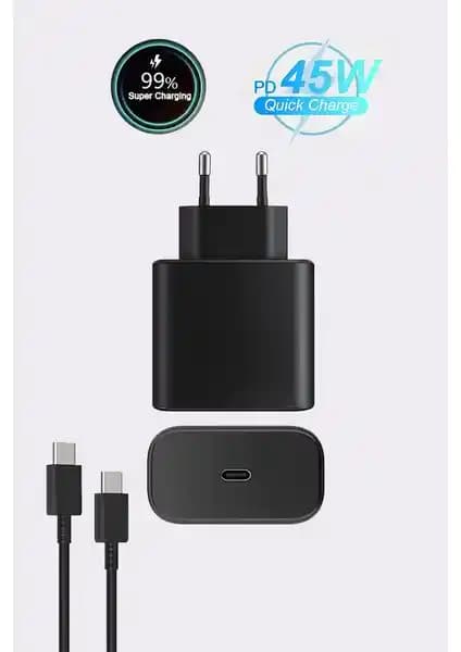 Giyitec 45W Turbo Hızlı Şarj Aleti ve Cihaz Seti Samsung Galaxy Serisi Uyumlu