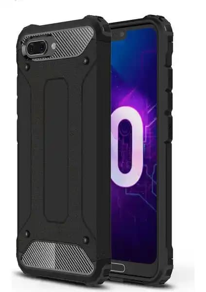 Huawei Honor 10 İçin Dayanıklı ve Şık Çift Katmanlı Military Armor Kılıfı
