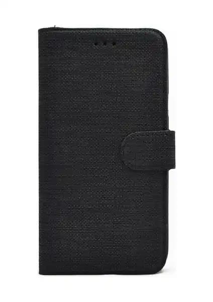 Huawei Mate 20 Lite İçin Şık ve Koruyucu Kumaş Desenli Cüzdanlı Kılıf