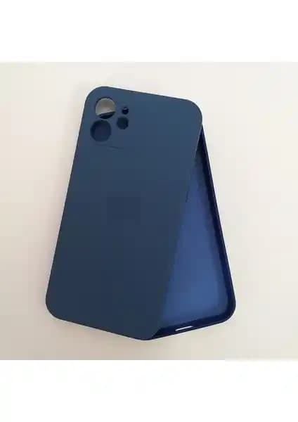 iPhone 12 için dayanıklı ve şık silikon kılıf; kadife iç yüzey ve 3D kamera koruması