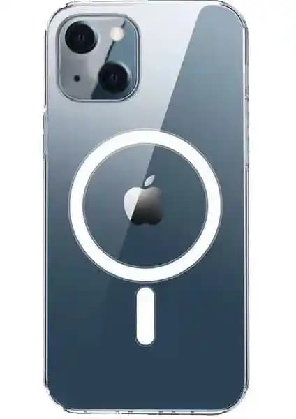 iPhone 14 için Magsafe uyumlu şeffaf silikon kılıf yüksek koruma ve şıklık sağlar