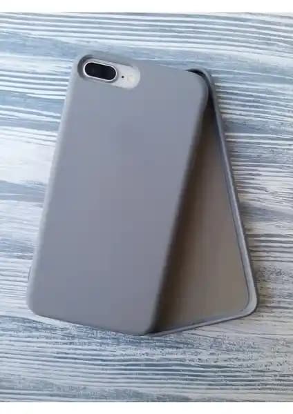 iPhone 7 Plus ve 8 Plus için dayanıklı ve şık kadife iç yüzeyli silikon kılıf