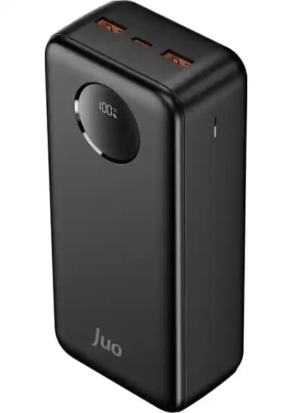 Juo 30000mAh 22.5W Dijital LED Ekranlı Taşınabilir Powerbank ile Güçlü ve Hızlı Şarj