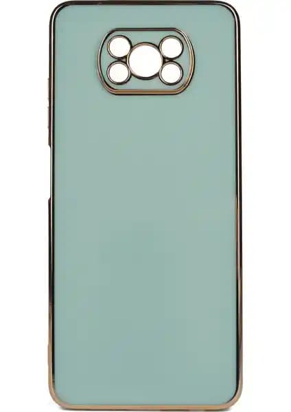 Kvy Xiaomi Poco X3 NFC Parlak Kenarlı Silikon Kılıf ile Şıklık ve Koruma Sağlayın