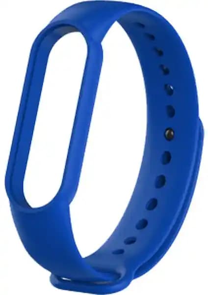 Kyver Koyu Mavi Silikon Kayış Xiaomi Mi Band 5 ve 6 İçin Dayanıklı ve Şık Tasarım