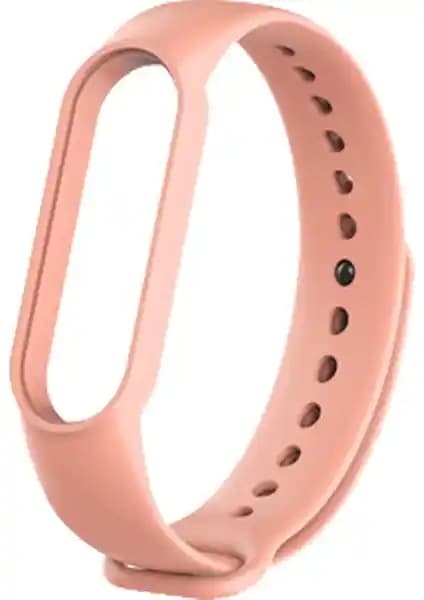 Kyver Xiaomi Mi Band 5 ve 6 Uyumlu Rose Renk Silikon Bileklik Kayışı