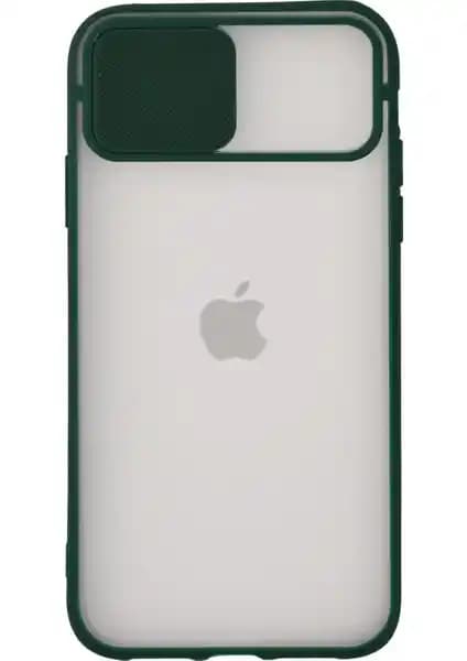 KZY Apple iPhone 11 İçin Kapak Lensi Açılır Kapanır Kamera Korumalı Silikon Kılıfı