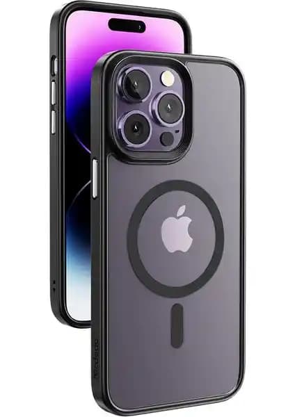 Mcdodo iPhone 14 Pro Uyumlu Mat Siyah MagSafe Kılıfı ile Maksimum Koruma ve Şıklık