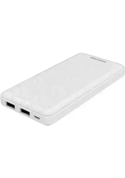 Philips DLP1910NW Beyaz 10.000 mAh Taşınabilir Powerbank ile Güç Takipte Kalın