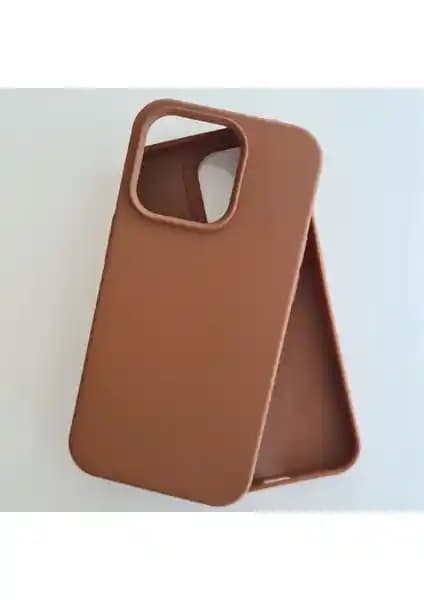 Pirok Store iPhone 15 Pro İçin Kadife İçli Esnek Silikon Lansman Kılıfı