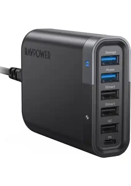 RAVPower RP-UM002 60W USB-C Filehub: Hızlı Şarj ve Çok Fonksiyonlu Taşınabilir Çözüm