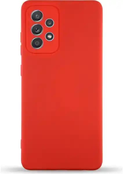 Samsung Galaxy A52 için Kadife İç Yüzeyli Silikon Kılıf Estetik ve Koruma Sağlar