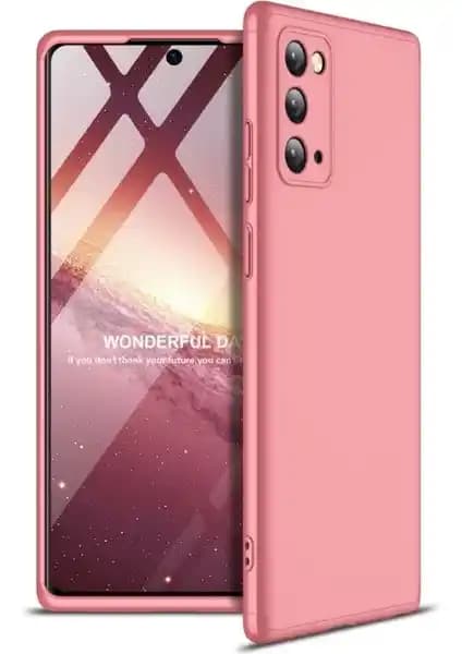 Samsung Galaxy Note 20 için 3 Parçalı Sert Silikon Kılıf Güçlü ve Şık Koruma Sağlar