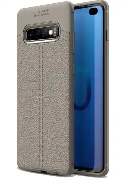 Samsung Galaxy S10 Plus İçin Deri Görünümlü Lux Silikon Kılıfı Tasarımı ve Koruma Özellikleri