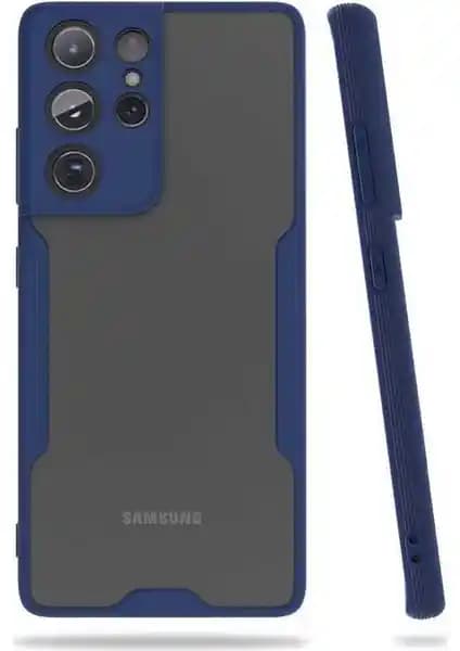 Samsung Galaxy S21 Ultra için Dayanıklı ve Estetik Mat Silikon Arka Kapak