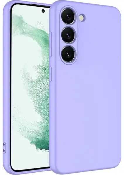 Samsung Galaxy S23 için Kadife İç Yüzeyli Silikon Kılıf Şıklık ve Koruma Sunar