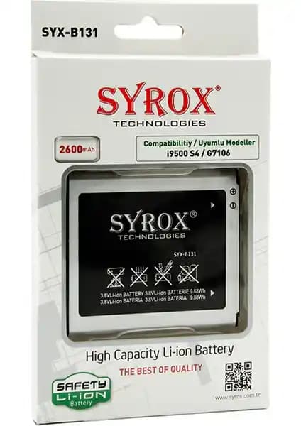 Syrox İ9500-S4 G7106 Batarya: Güç ve Güvenilirlik Sunan Orijinal Samsung Yedek Batarya