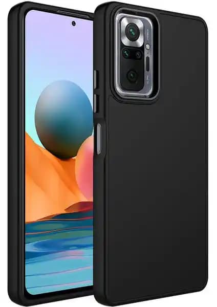 Vip Case Xiaomi Redmi Note 10 Pro için Metal Detaylı Silikon Kılıf Estetik ve Koruyucu Tasarım
