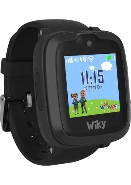 Wiky 4 Plus Siyah Akıllı Çocuk Saati Güvenlik ve İletişim Özellikleri