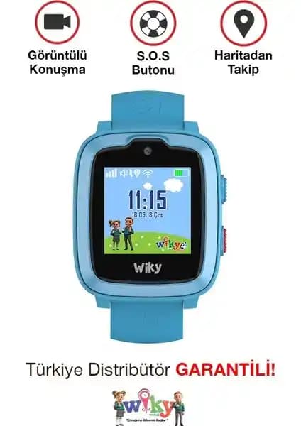 Wiky Watch 4 Plus Mavi Akıllı Çocuk Saati Güvenlik ve Teknoloji Birleşimi
