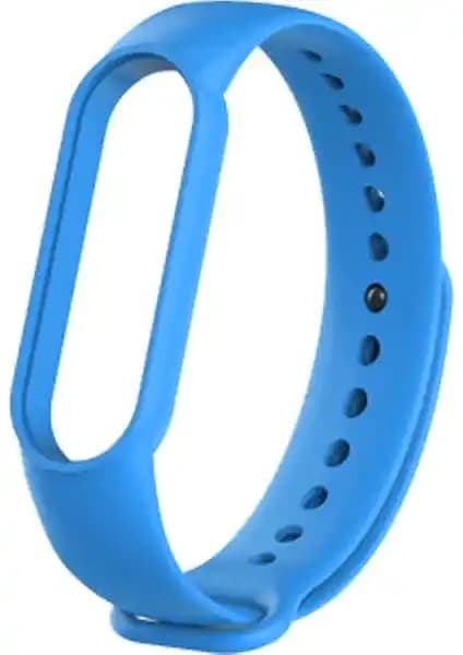 Xiaomi Mi Band 5 ve 6 Uyumlu Mavi Silikon Kordon Kayışı Modern Tasarım ve Kullanım Kolaylığı