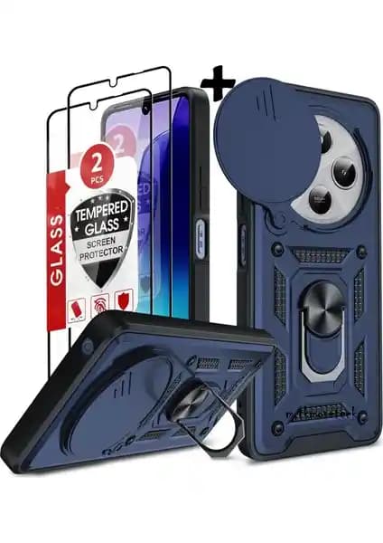 Xiaomi Redmi 14C için dayanıklı ve şık M.TK Moveteck Kılıf ve Ekran Koruyucu Seti