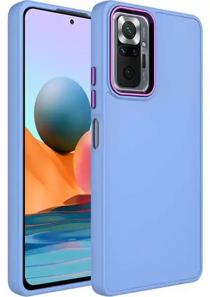 Xiaomi Redmi Note 10 Pro için Metal Detaylı Silikon Kılıf Şık ve Koruyucu Tasarım