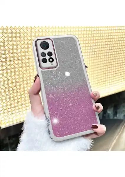 Xiaomi Redmi Note 11 için dayanıklı ve şık lila silikon kılıf kamera korumasıyla