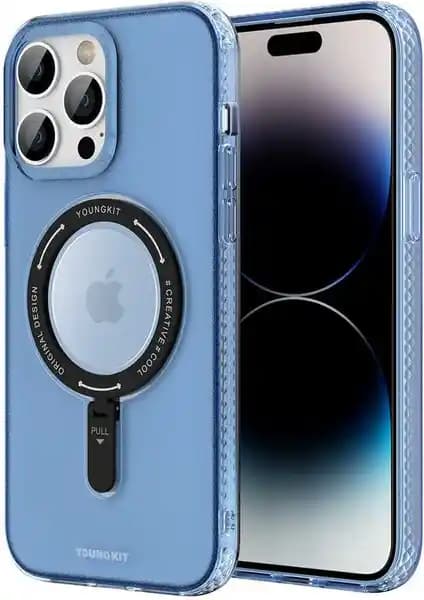 YoungKit Rock Serisi iPhone 14 Pro Max Kılıfı MagSafe ile Dayanıklı ve Şık Tasarım