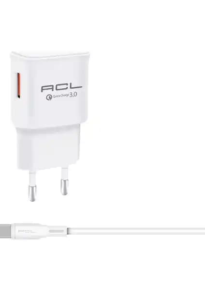 Acl AC-2 Type-C 3.0 mAh Hızlı Şarj Aleti Seti ile Güvenilir Performans