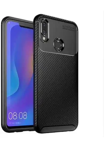 Adige Negro Karbon Desen Silikon Kılıf ile Huawei Honor Play için Dayanıklı ve Şık Koruma