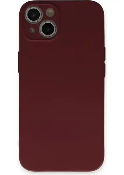 Bilişim Aksesuar Lansman iPhone 13 Kılıf Nano İçi Kadife Silikon Bordo - Şık ve Koruyucu