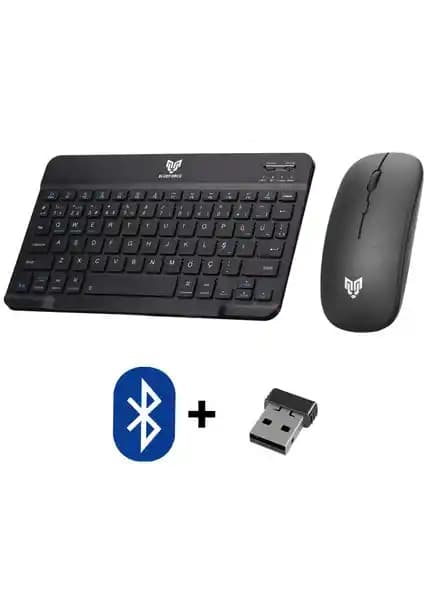 Blueforce KM-33 Kablosuz Bluetooth Klavye Mouse Seti Siyah - Çoklu Cihaz Uyumluluğu ve Ergonomik Tasarım