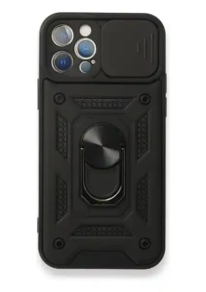 Case 4U Apple iPhone 12 Pro Max Kamera Korumalı Sürgülü Vega Yüzüklü Armor Kılıf